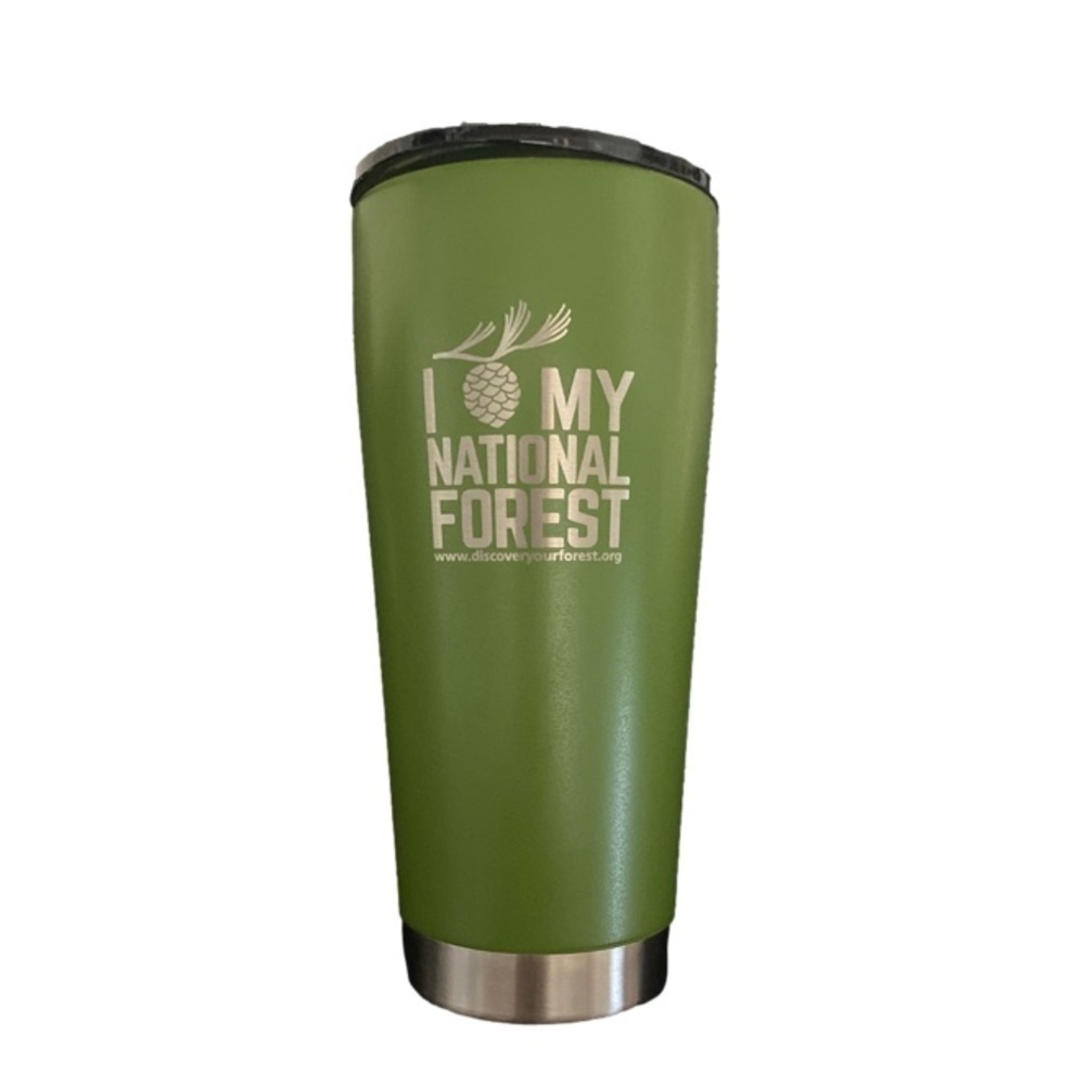 Double Walled Vacuum Insulated Green National Forest Tumbler
